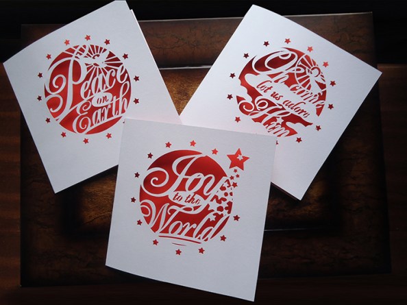 The red range of Christmas cards