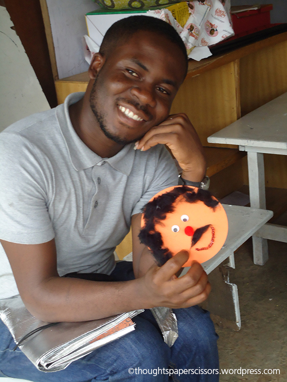 Bolaji Junaid with one of my smiley faces.