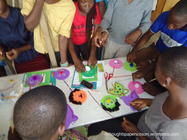 Crafting table with the older children