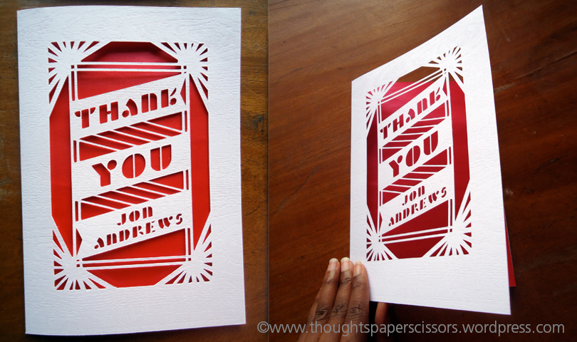 Thank you card for Jon Andrews