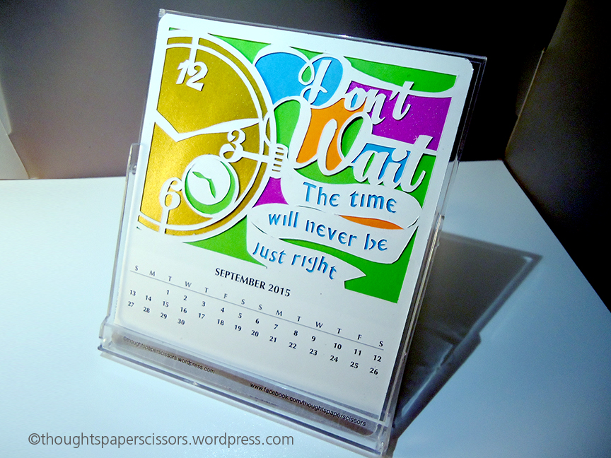 Completed September calendar