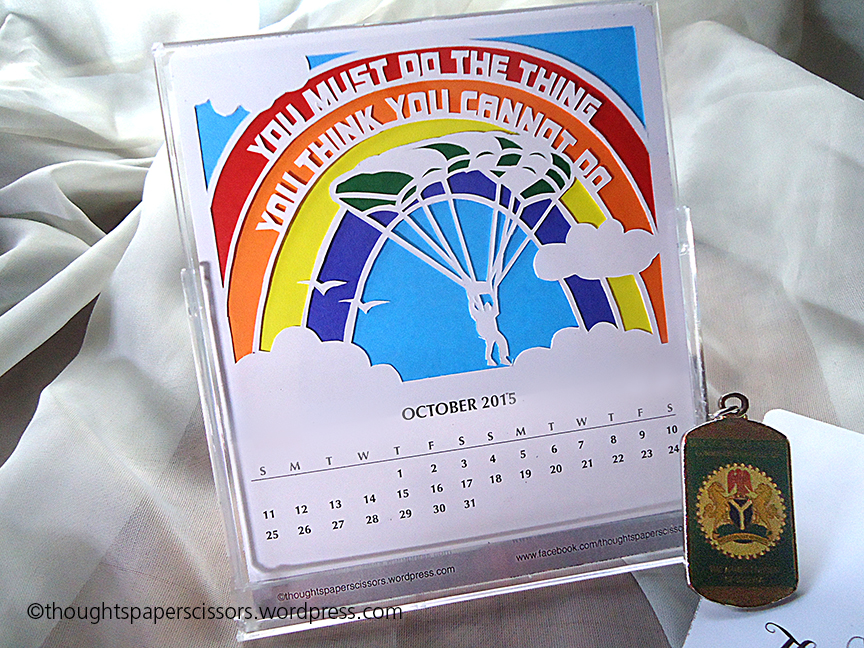 October calendar and the Nigerian Coat of Arms