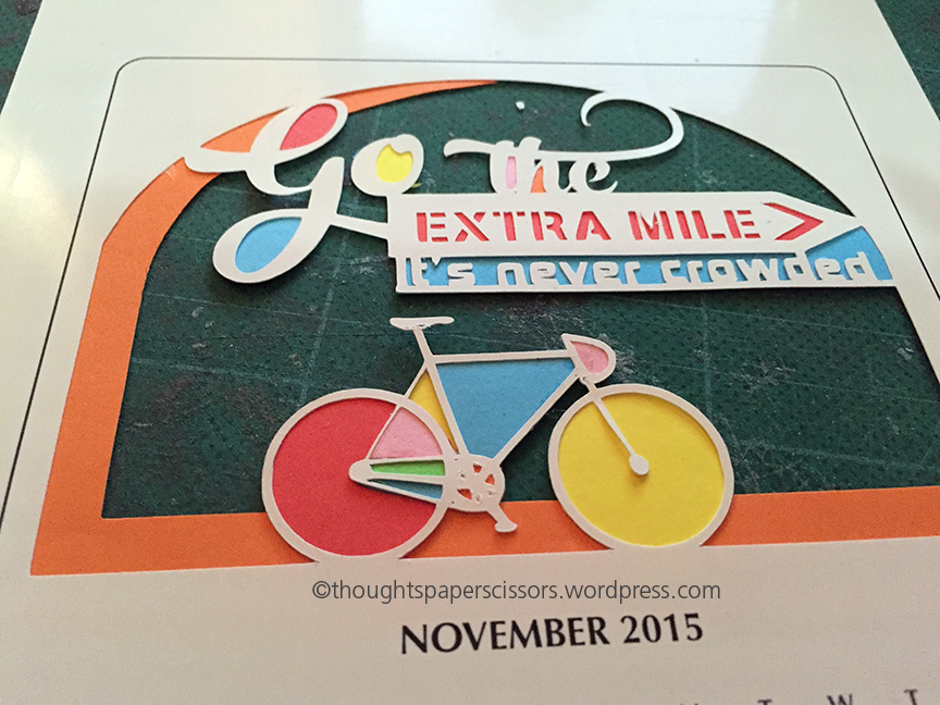 Cut out detail with backing paper